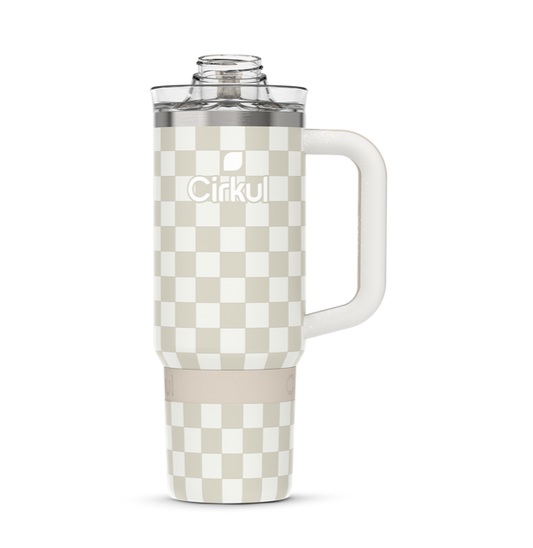 Limited Edition: 30oz. Taupe Tartan Travel StrawSip™ Tumbler 4ZZ4